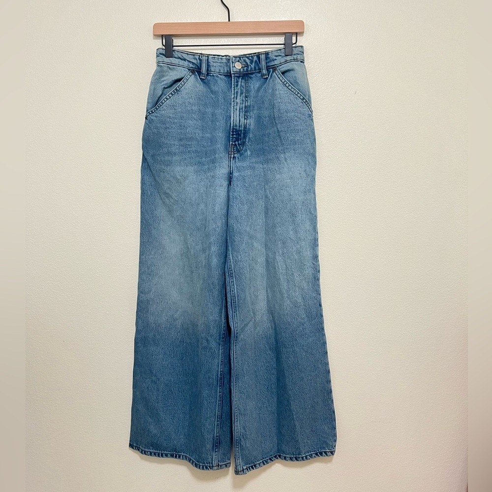 Reformation Light Blue Wide-Leg Jeans